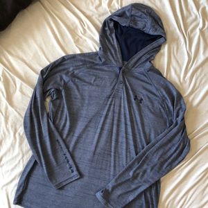 Under Armour heatgear blue pullover hooded